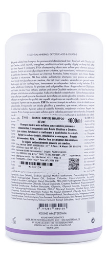 Keune Care Blonde Savior Shampoo 1lt Para Fios Descoloridos