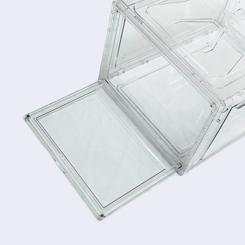 Caja De Tenis Apilable Plaxos Premium 100% Acrílico Imantada Color Transparente