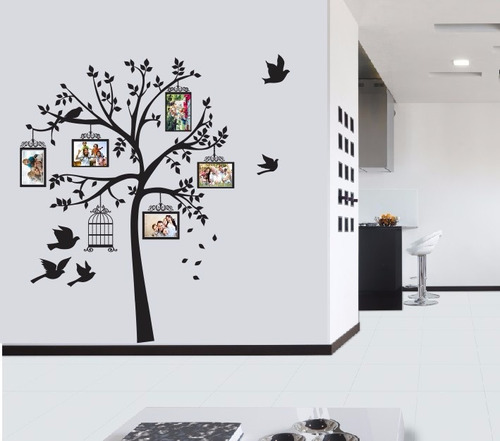 Adesivo Decorativo Árvore Para Fotos Da Família