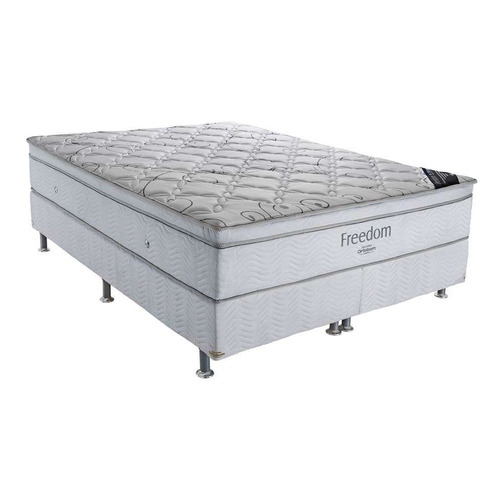 Cama Box King Com Colchão Molas Ensacadas Freedom Branco