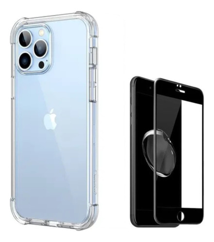 Capa Transparente + Película 3d Para iPhone Todos Modelos
