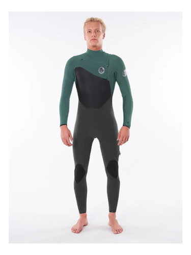 Traje De Agua Flashbomb 4/3 C/zip Hombre Verde Rip Curl