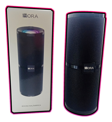 Bocina Inalámbrica Bluetooth 5.1 Fm Micro Sd Luz Rgb Tipo C Negro