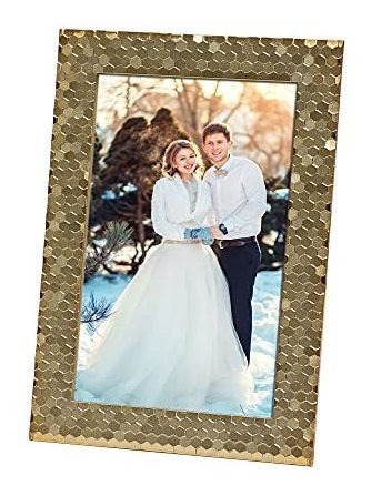 Mimosa Momentos Hexagon Sparkling Metal Picture Frame 26blv