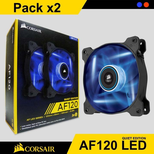 Fan Ventilador Corsair Af120 Led Quiet Edition - Azules