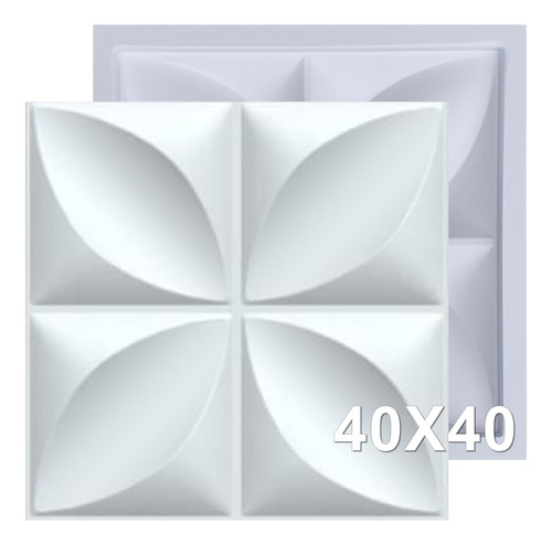 Forma Molde De Gesso 3d E Cimento Abs Placa Florida 40x40
