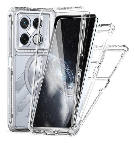 D For Infinix Gt 20 Pro 5g X6871 Case +2 Mica Rudo Uso Case Transparente.