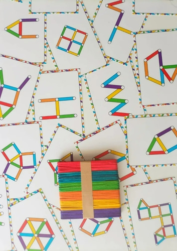 Imagen 7 de 8 de Juegos De Cartas Con Figuras Geométricas Para Niños