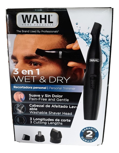 Wahl Trimmer Nasal 3 En 1 Wet & Dry Afeitadora Nariz Cejas