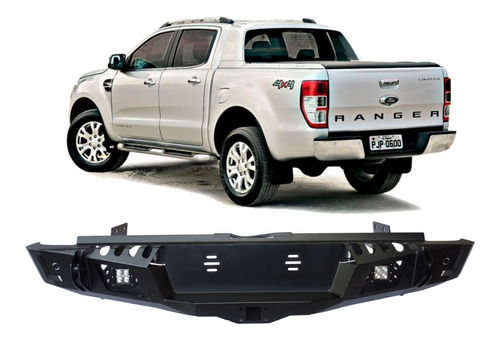 Parachoque Trasero Fierro Rally Ford Ranger 2012-2021