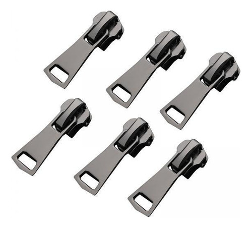 6 X 6 Piezas Cremallera De Fijación De Metal Kit De Negro