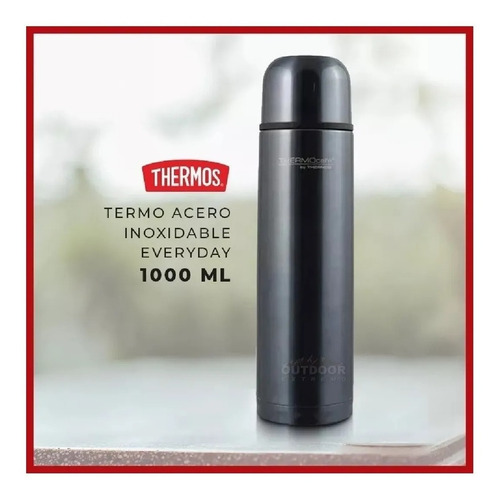 Termo Thermos Everyday 1 Litro Acero Inox Mate Pico Cebador