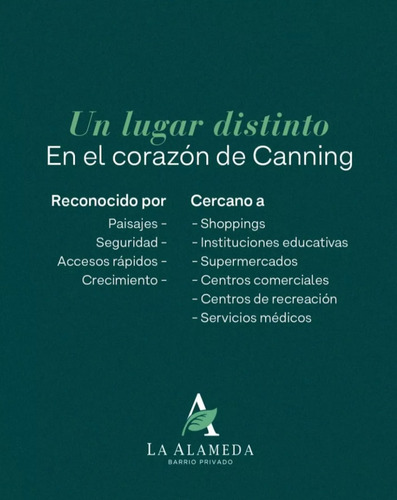 Venta Lote Barrio Privado La Alameda, Etapa 3.