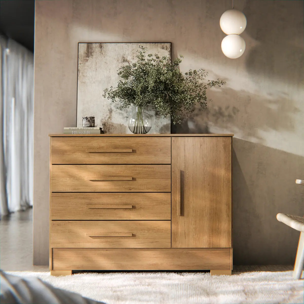 Cômoda Thor C/ Sapateira Belíssima Cor Nature M Casa Móveis