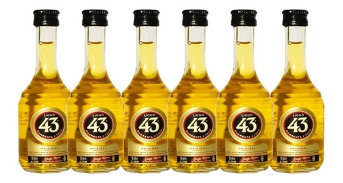 Pack De 6 Piezas De Mini Licor 43 .50 Ml