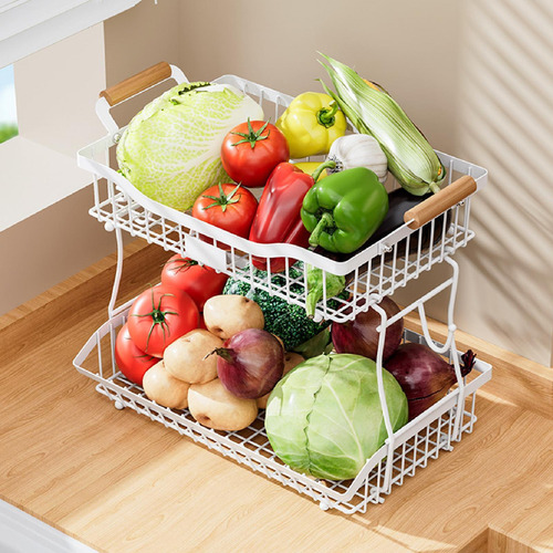 2 Niveles De Canasta De Frutas Soporte De Soporte De Frutas