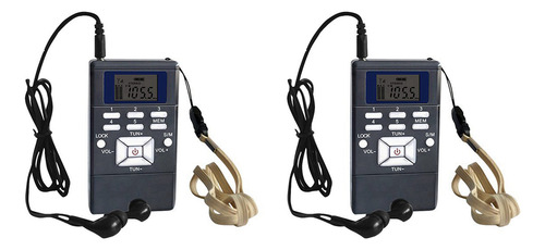 Rádio Fm Digital 2x, Mini Alto-falante, Receptor Portátil, D