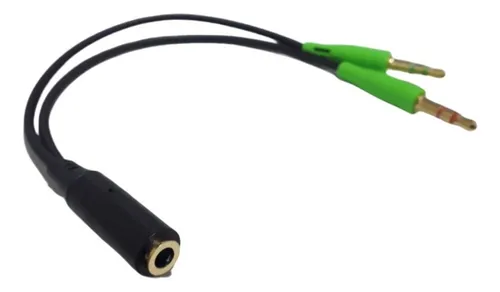 Cable Adaptador Convertidor Plug 3.5 Audio Y Microfono 1 A 2