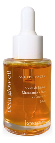 Beta Glow Oil Kosmos Cosmética | Aceite Antioxidante | Ideal para masajes | Hipoalergénico y no comedogénico | Apto para todo tipo de piel | Aceite de palta, jojoba y macadamia 30ml
