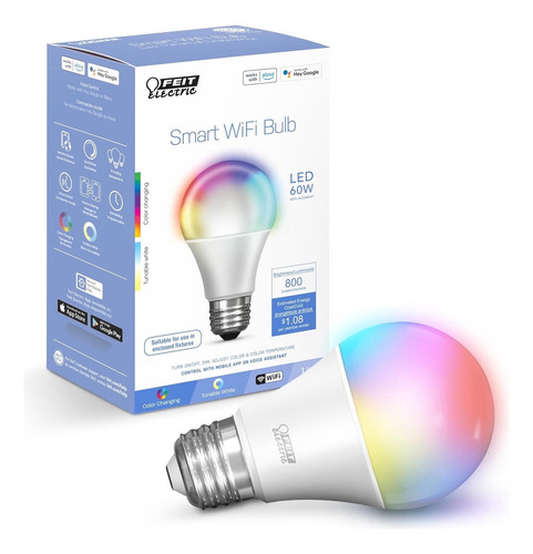 Bombilla Led Inteligente Con Wifi Y Control Por Voz A19