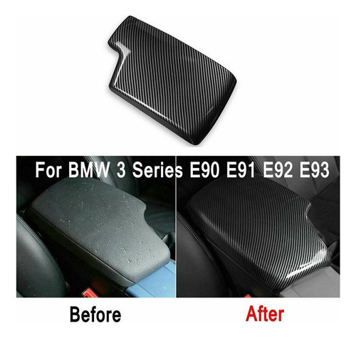 P Caja Reposabrazos Fibra Abs Carbono Para Bmw Serie 3