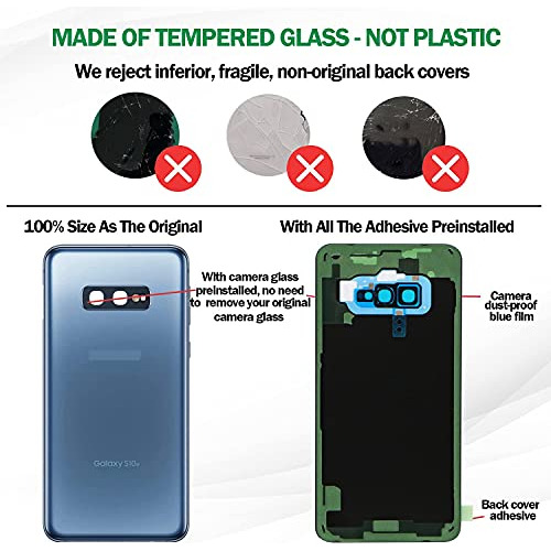 Replacement Back Glass Panel Case Para Galaxy S10e Sm-g970 P