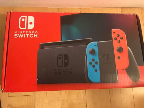 Nintendo Switch 32gb- 2019 Como Nueva Rojo Neon Azul Y Negra