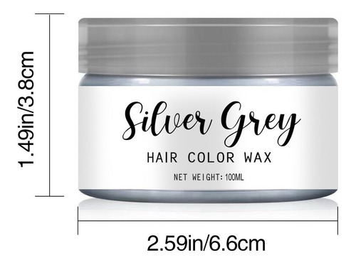 Cera De Color De Pelo Plateado Instantáneo Plata Temporal Co