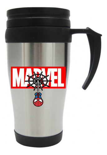 Vaso Viajero Metalico Hombre Araña Spiderman Mugs V