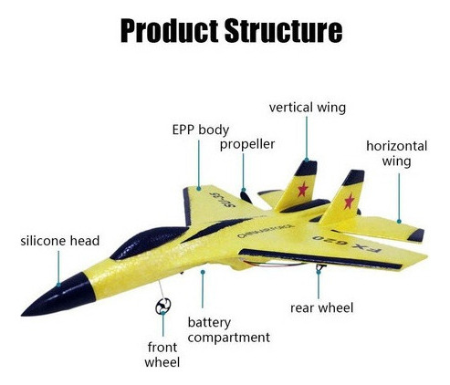 Aeronave Rc Rc Glider Wingspan Rádio Controlado Drone Avi