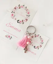 Comprar Llaveros Souvenir Bautismo Primer Año Varón Tarjeta Opalina