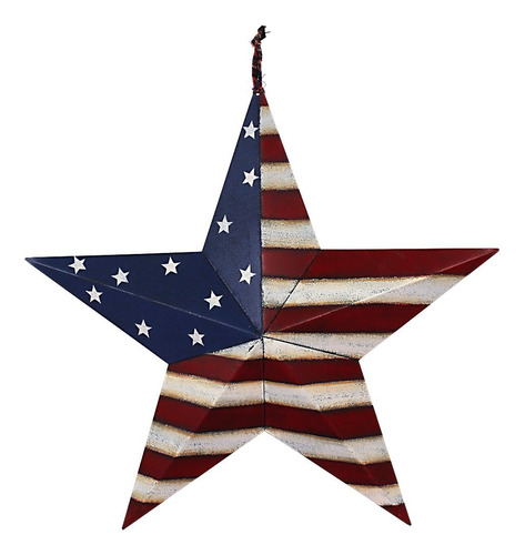 E-view Arte De Pared De Metal Con Bandera Americana, Decorac