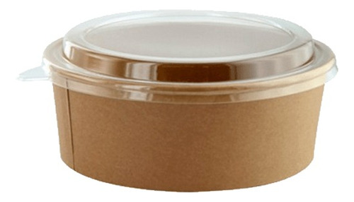 Bowl Ecologico Kraft 750 Ml (250z) Con Tapa Paq X 50 Uds