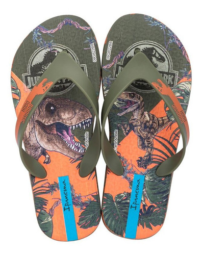 Chinelo Infantil Menino Grendene Ipanema Jurassic Dino 27059