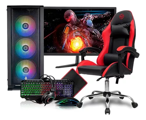 Kit Cadeira Gamer Completo Somente Aqui Com Garantia e Nf-e em Promoção é  no Buscapé