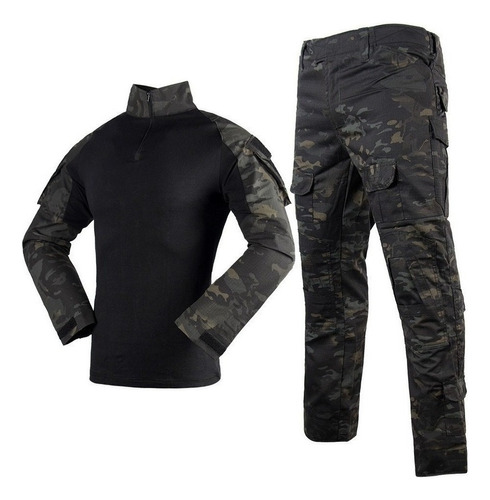 Tom Conjunto Táctico Uniforme Manga Larga Camuflaje