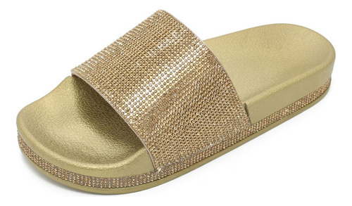 Zapatillas Estilo Diamantes De Imitación Y Sandalias De Suel