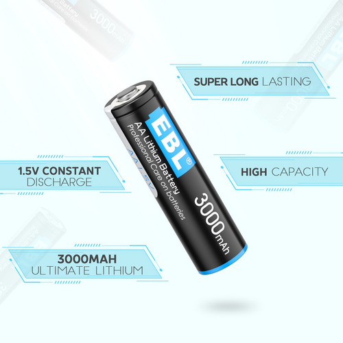 4 Pilas Aa Doble A Litio Ebl No Recargable 1,5v 3000mah