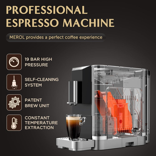 Cafetera Espresso 19 Bares Automática Con Pantalla Táctil