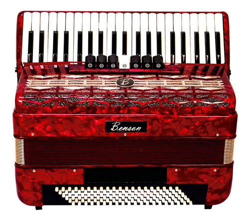 Acordeon Benson Bac120-7sbk 120 Baixos 7 E 2 Registros