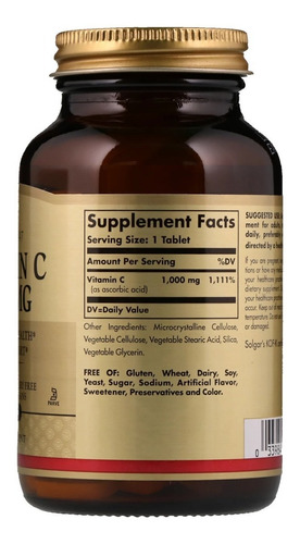 Solgar Vitamina C 1000 mg 90 comprimidos