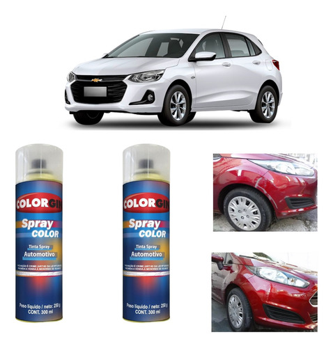 Tinta Spray Automotiva Chevrolet Onix Branco Summit+ Verniz 