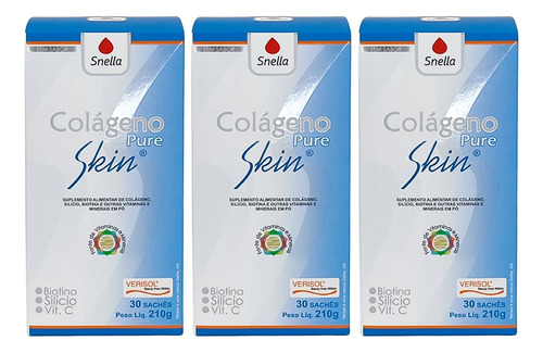 Colágeno Verisol Pure Skin - Kit C/ 3 Caixas