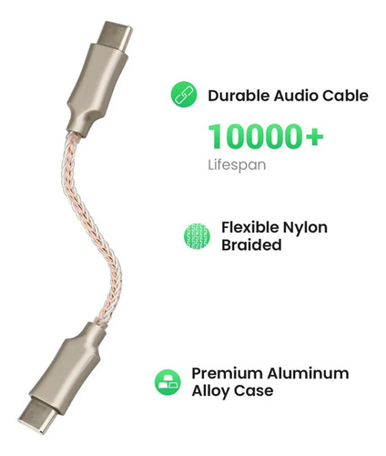 Amplificador De Auriculares Dac Cs43131 Dsd256 Usb C A 3,5 M