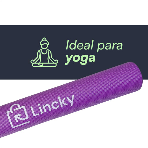 Tapete de yoga Lincky Yoga Mat de 3 mm color morado