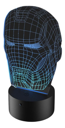 Luminária 3d - Máscara Homem De Ferro