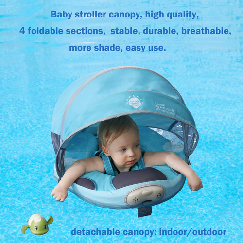 Flotador Mambobaby Para Bebé Natación Sin Inflar Con Toldo Y