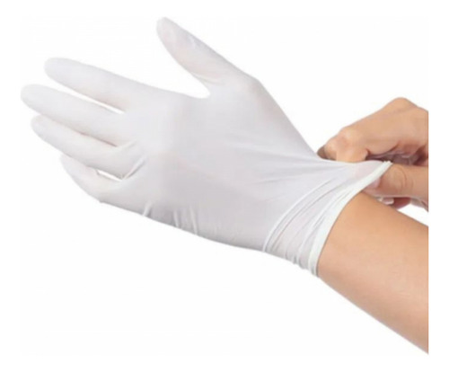 100 Luvas Latex Descartáveis Antiderrapantes Medix Tamanho P