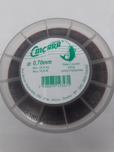 Linha Pesca Caiçara Multicolorida 0.70 X 250g