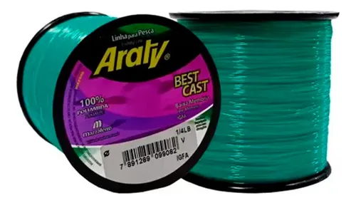 Bobina De Nylon Araty Best Cast 1/4lbs 0.35mm 8,5kg Color Verde